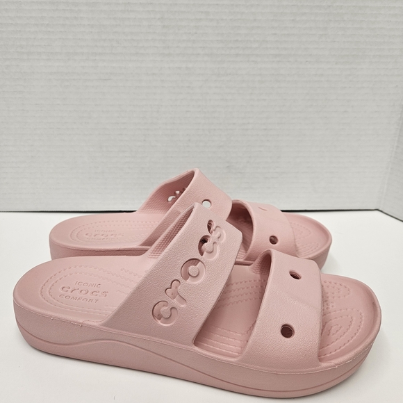 Pink Crocs Slide Sandals - Picture 1 of 7